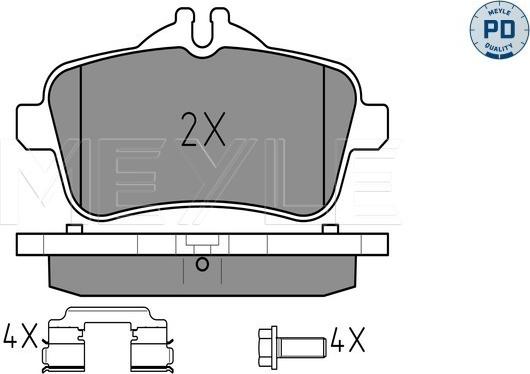 Meyle 025 252 1516/PD - Set placute frana,frana disc aaoparts.ro