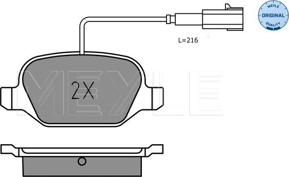 Meyle 025 252 3717 - Set placute frana,frana disc aaoparts.ro