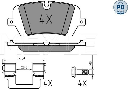 Meyle 025 257 2016/PD - Set placute frana,frana disc aaoparts.ro