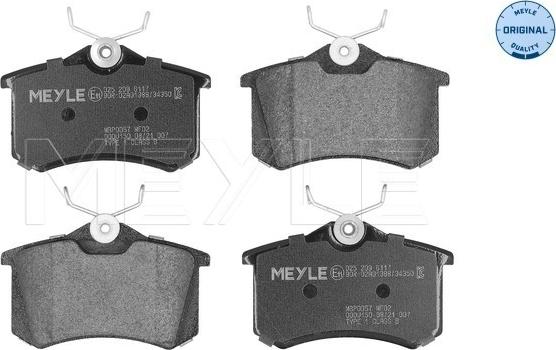 Meyle 025 209 6117 - Set placute frana,frana disc aaoparts.ro