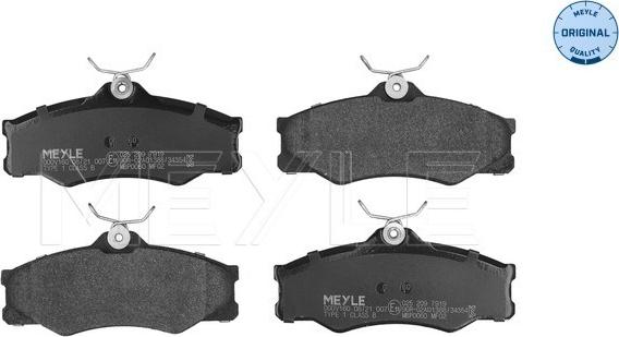 Meyle 025 209 7919 - Set placute frana,frana disc aaoparts.ro