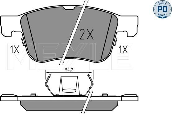 Meyle 025 205 5617/PD - Set placute frana,frana disc aaoparts.ro