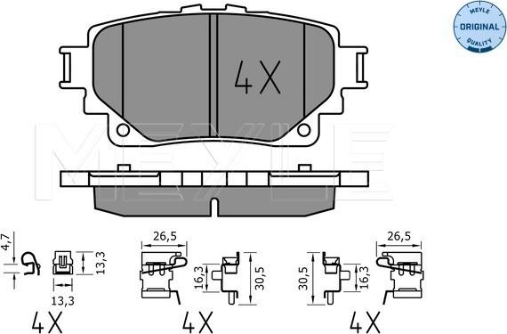 Meyle 025 205 8215 - Set placute frana,frana disc aaoparts.ro