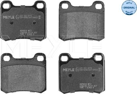 Meyle 025 206 8715 - Set placute frana,frana disc aaoparts.ro