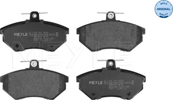 Meyle 025 201 6816 - Set placute frana,frana disc aaoparts.ro