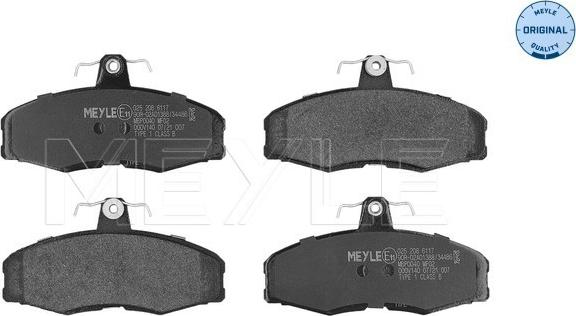 Meyle 025 208 6117 - Set placute frana,frana disc aaoparts.ro