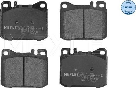 Meyle 025 203 9215 - Set placute frana,frana disc aaoparts.ro