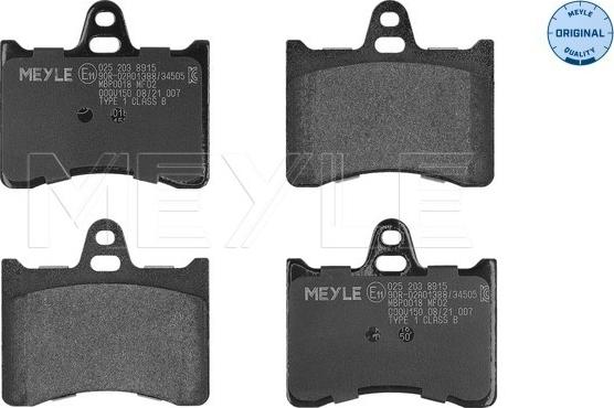 Meyle 025 203 8915 - Set placute frana,frana disc aaoparts.ro