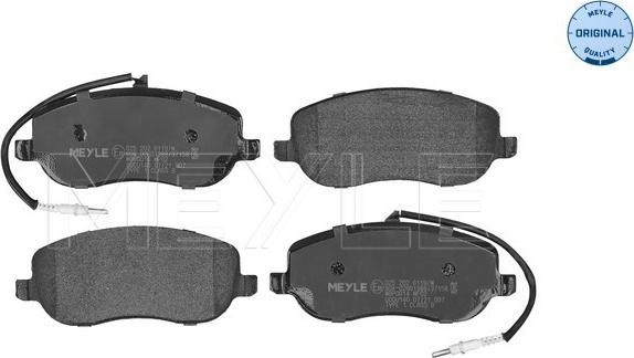 Meyle 025 202 6119/W - Set placute frana,frana disc aaoparts.ro