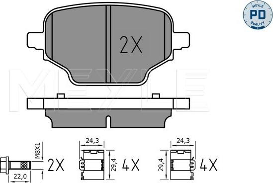 Meyle 025 207 6417/PD - Set placute frana,frana disc aaoparts.ro