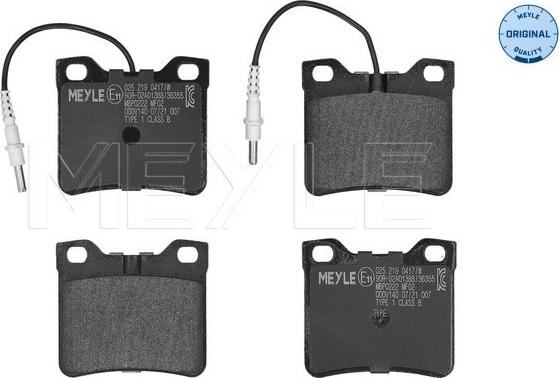 Meyle 025 219 0417/W - Set placute frana,frana disc aaoparts.ro