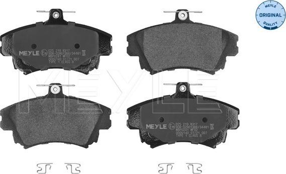 Meyle 025 219 8317 - Set placute frana,frana disc aaoparts.ro