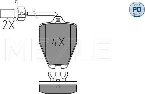 Meyle 025 214 5418/PD - Set placute frana,frana disc aaoparts.ro