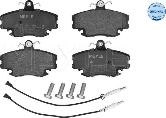 Meyle 025 214 6318/W - Set placute frana,frana disc aaoparts.ro