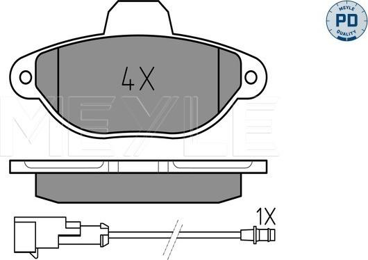 Meyle 025 214 3617/PD - Set placute frana,frana disc aaoparts.ro