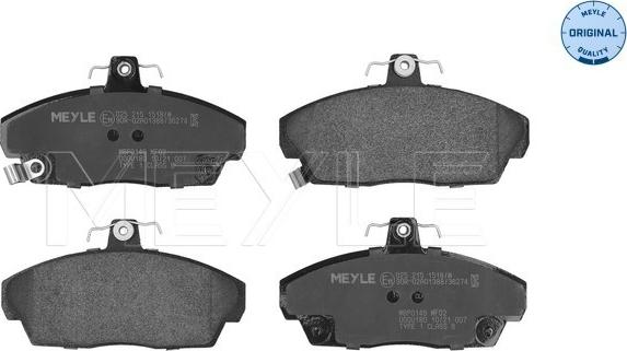 Meyle 025 215 1518/W - Set placute frana,frana disc aaoparts.ro