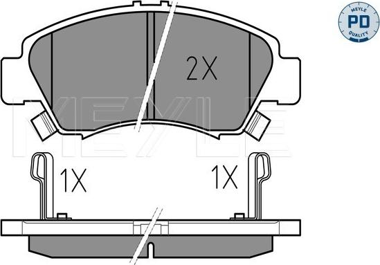 Meyle 025 216 9715/PD - Set placute frana,frana disc aaoparts.ro