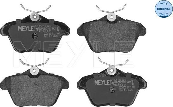 Meyle 025 216 0616 - Set placute frana,frana disc aaoparts.ro