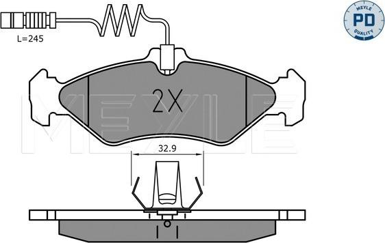 Meyle 025 216 2117/PD - Set placute frana,frana disc aaoparts.ro