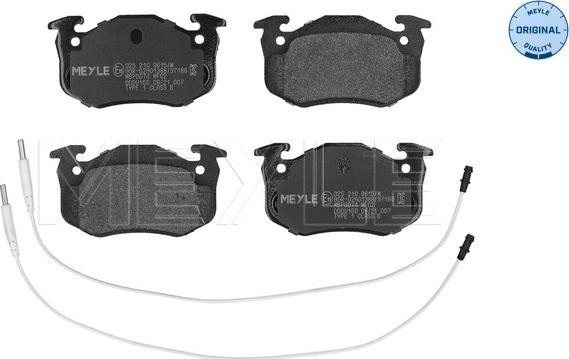 Meyle 025 210 9615/W - Set placute frana,frana disc aaoparts.ro