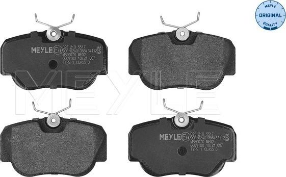 Meyle 025 210 5517 - Set placute frana,frana disc aaoparts.ro