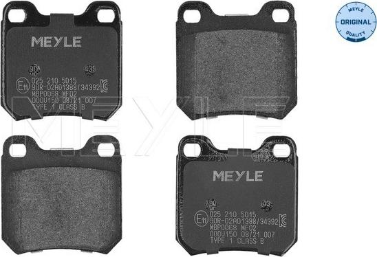 Meyle 025 210 5015 - Set placute frana,frana disc aaoparts.ro