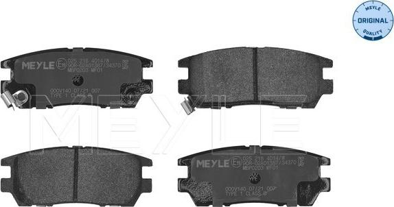 Meyle 025 218 4014/W - Set placute frana,frana disc aaoparts.ro