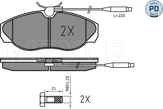 Meyle 025 217 9719/PD - Set placute frana,frana disc aaoparts.ro