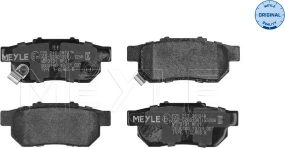 Meyle 025 217 3813/W - Set placute frana,frana disc aaoparts.ro