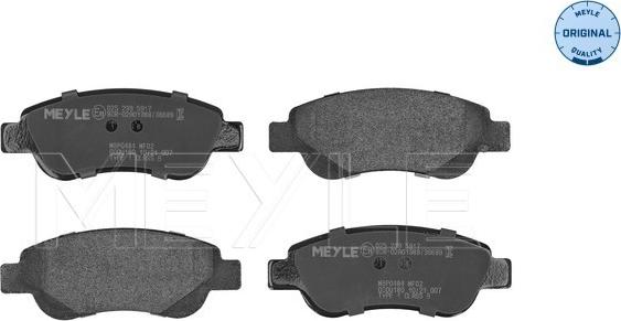 Meyle 025 239 5917 - Set placute frana,frana disc aaoparts.ro