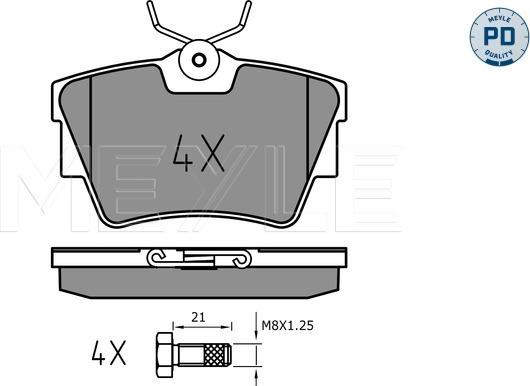 Meyle 025 239 8017/PD - Set placute frana,frana disc aaoparts.ro