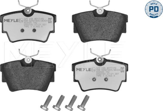 Meyle 025 239 8017/PD - Set placute frana,frana disc aaoparts.ro