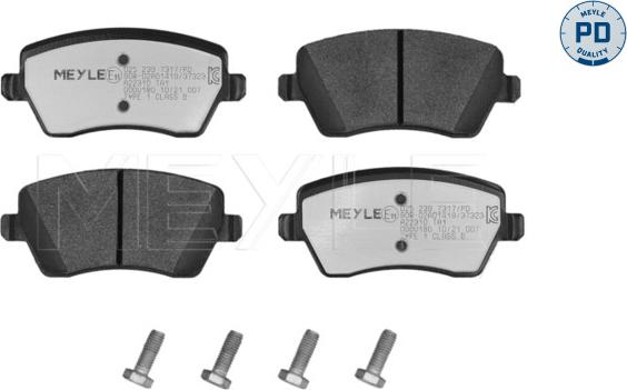 Meyle 025 239 7317/PD - Set placute frana,frana disc aaoparts.ro