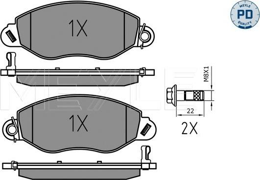 Meyle 025 234 3418/PD - Set placute frana,frana disc aaoparts.ro