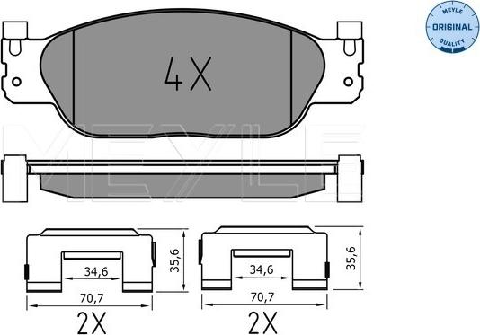 Meyle 025 234 2318 - Set placute frana,frana disc aaoparts.ro