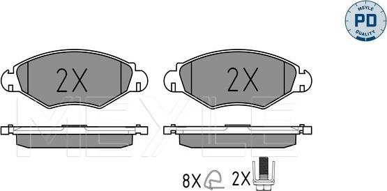 Meyle 025 235 9718/PD - Set placute frana,frana disc aaoparts.ro