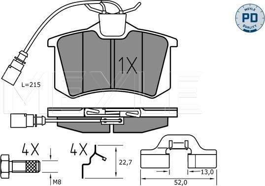 Meyle 025 235 5417/PD - Set placute frana,frana disc aaoparts.ro