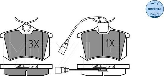 Meyle 025 235 5417/W - Set placute frana,frana disc aaoparts.ro