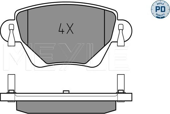 Meyle 025 235 5717/PD - Set placute frana,frana disc aaoparts.ro