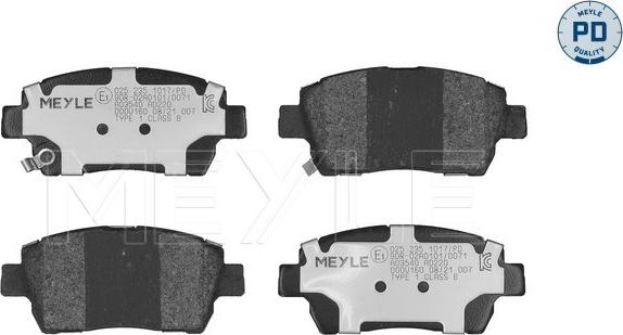 Meyle 025 235 1017/PD - Set placute frana,frana disc aaoparts.ro