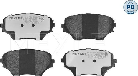 Meyle 025 235 8517/PD - Set placute frana,frana disc aaoparts.ro