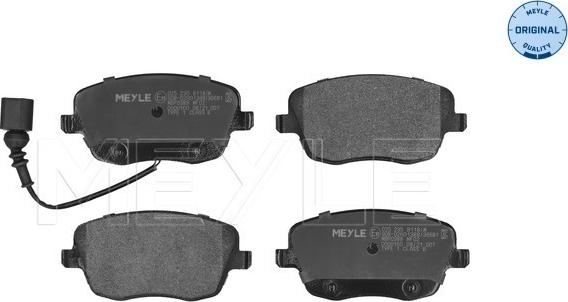 Meyle 025 235 8118/W - Set placute frana,frana disc aaoparts.ro