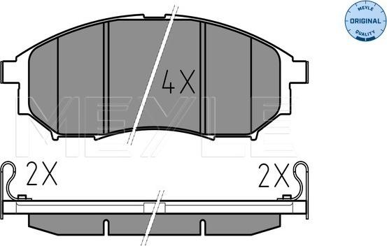 Meyle 025 236 9816/W - Set placute frana,frana disc aaoparts.ro