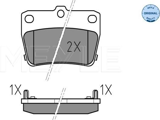 Meyle 025 236 5614/W - Set placute frana,frana disc aaoparts.ro