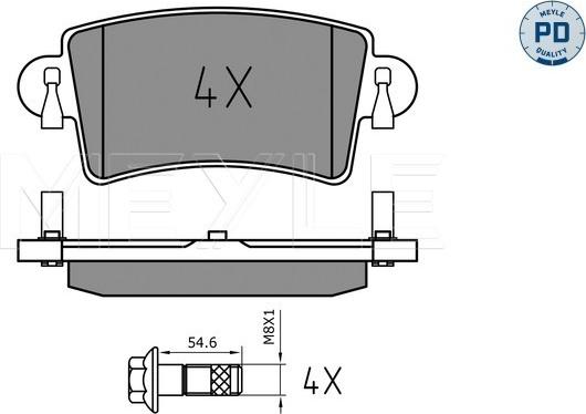 Meyle 025 236 6916/PD - Set placute frana,frana disc aaoparts.ro