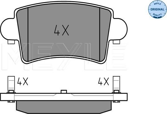 Meyle 025 236 6916 - Set placute frana,frana disc aaoparts.ro