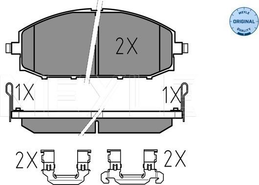 Meyle 025 236 1118/W - Set placute frana,frana disc aaoparts.ro