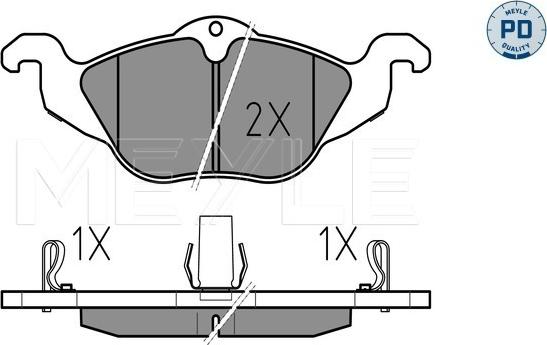 Meyle 025 230 6317/PD - Set placute frana,frana disc aaoparts.ro