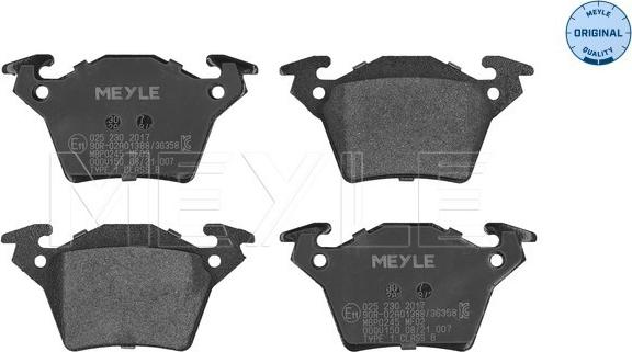 Meyle 025 230 2017 - Set placute frana,frana disc aaoparts.ro