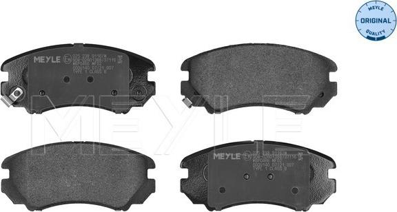 Meyle 025 238 9116/W - Set placute frana,frana disc aaoparts.ro